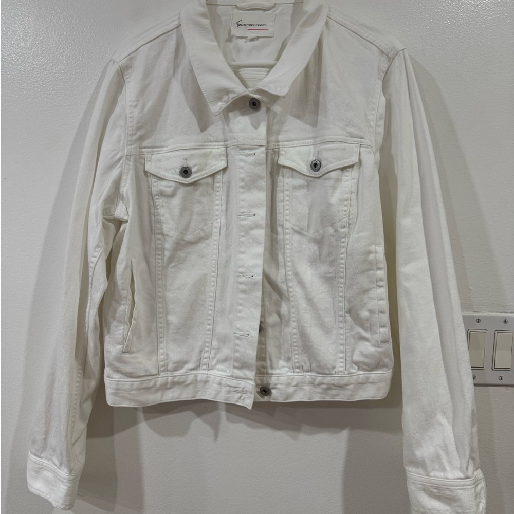 Vince Camuto Cream Denim Jacket